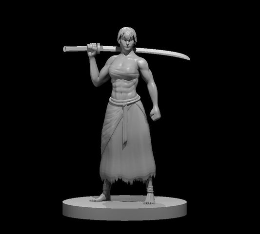 Human Female Kensai Monk 2 28mm Scale Miniature