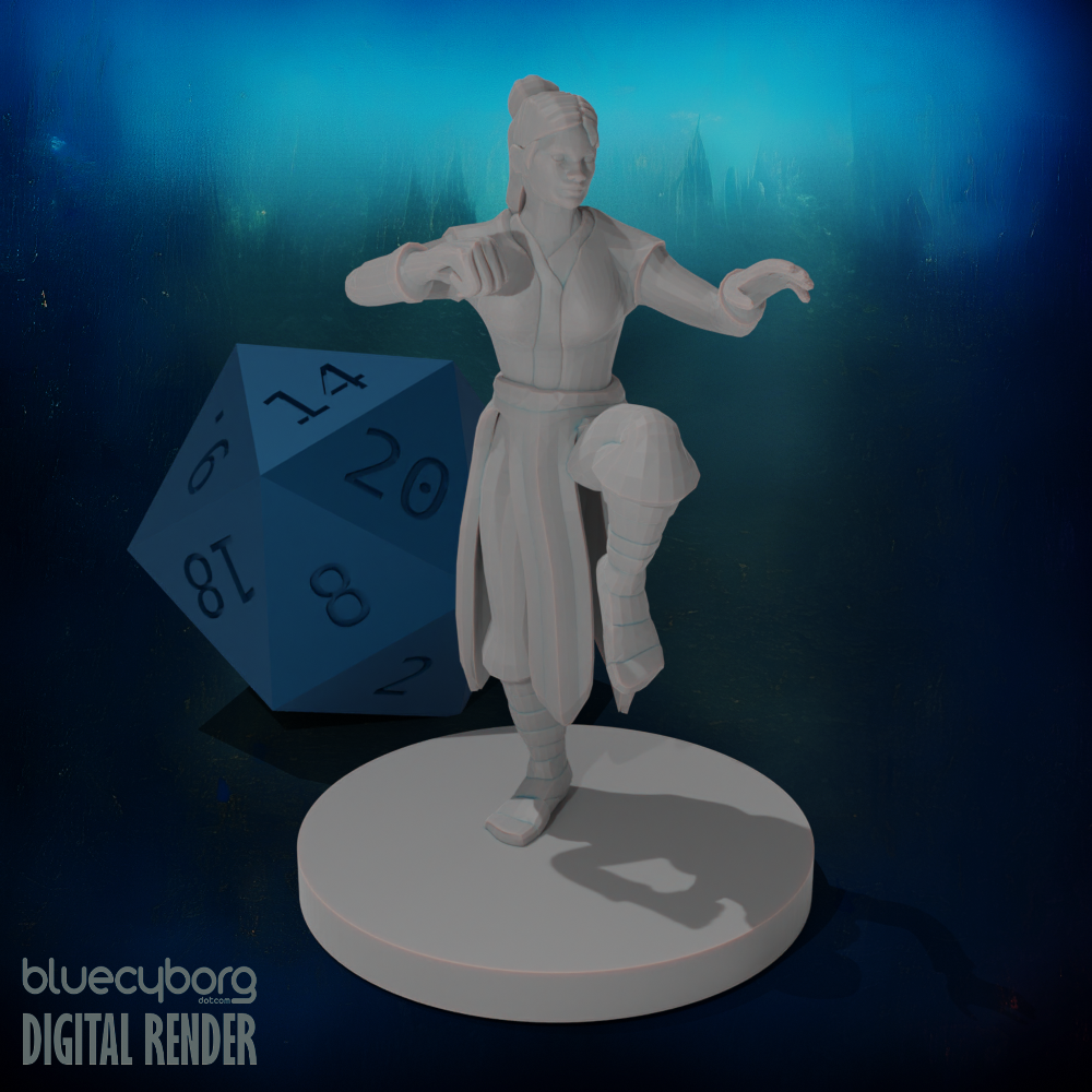 Human Male Monk 28mm Scale Miniature