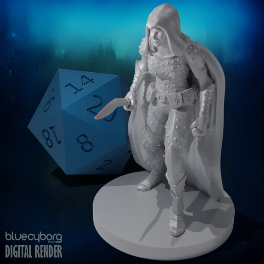 Human Female Rogue 4 28mm Scale Miniature