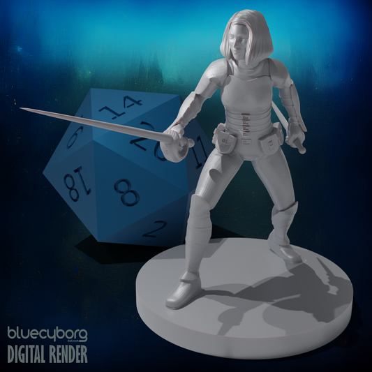 Human Female Rogue 5 28mm Scale Miniature