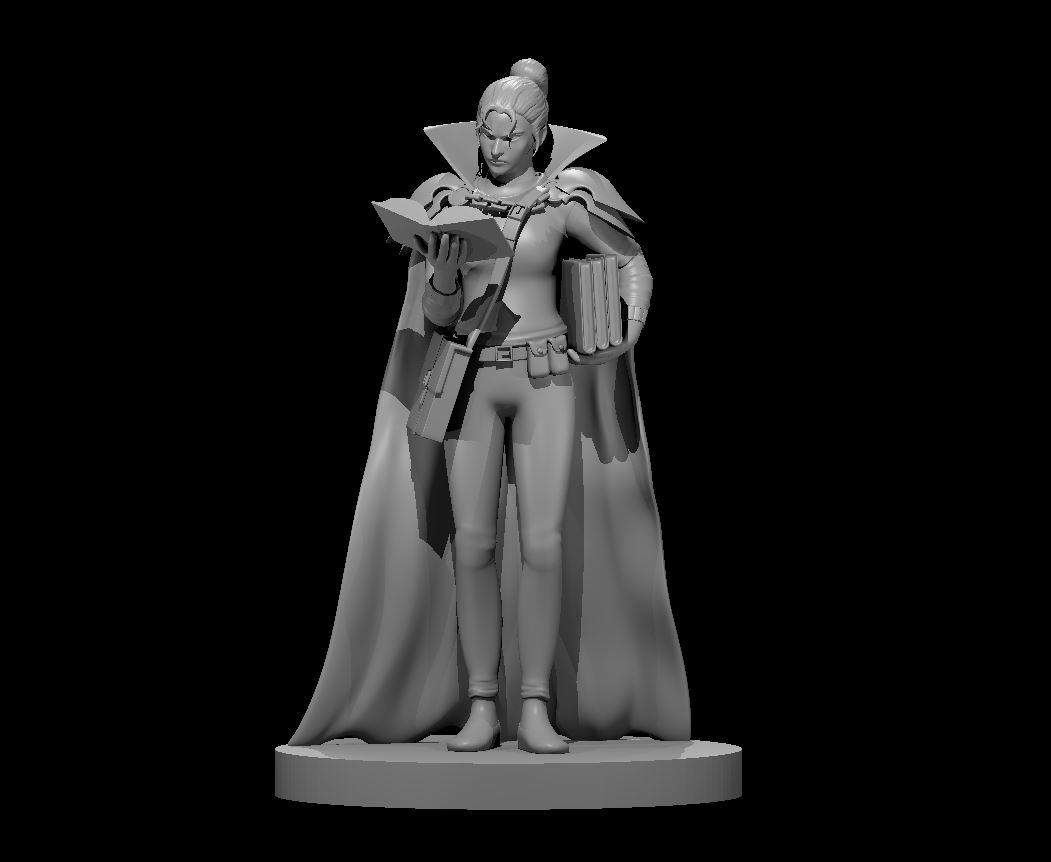 Transmutation Wizard Stat Block Human Female Transmuter Wizard 28mm Scale Miniature for D&D, Shapeways ...
