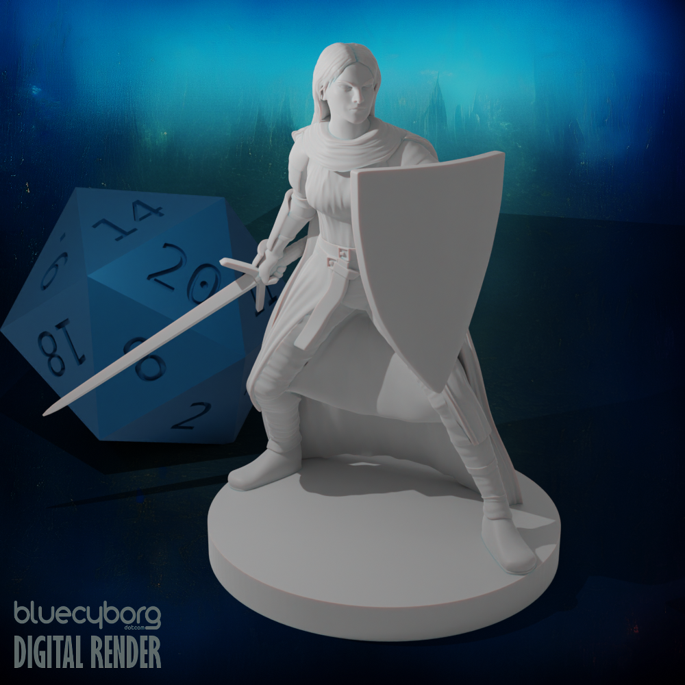 Human Female War Cleric 28mm Scale Miniature