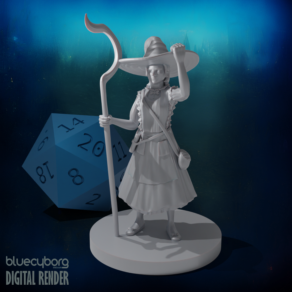 Human Female Wizard 1 28mm Scale Miniature