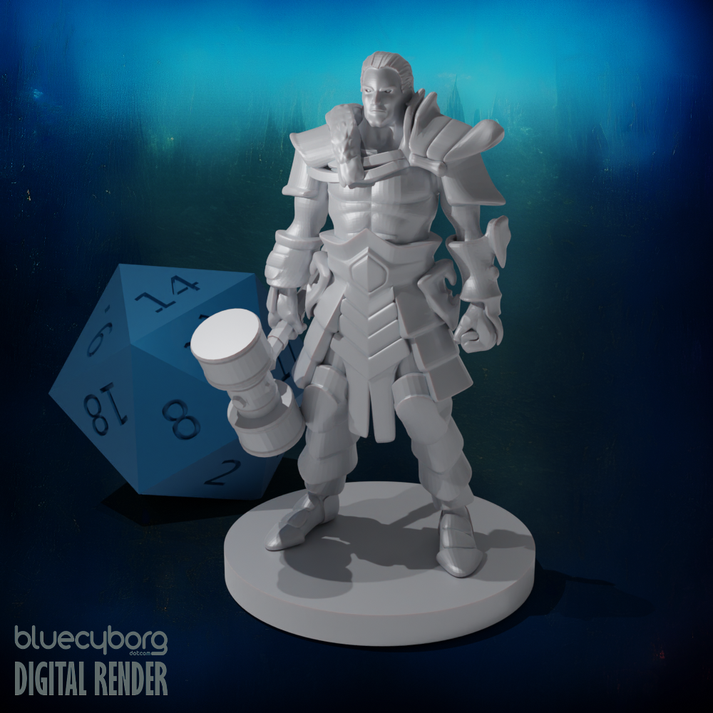 Human Male Barbarian 4 28mm Scale Miniature