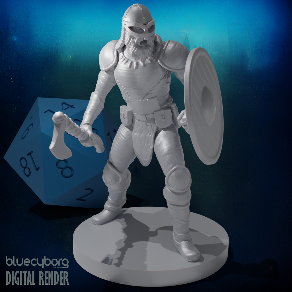 Human Male Barbarian 7 28mm Scale Miniature