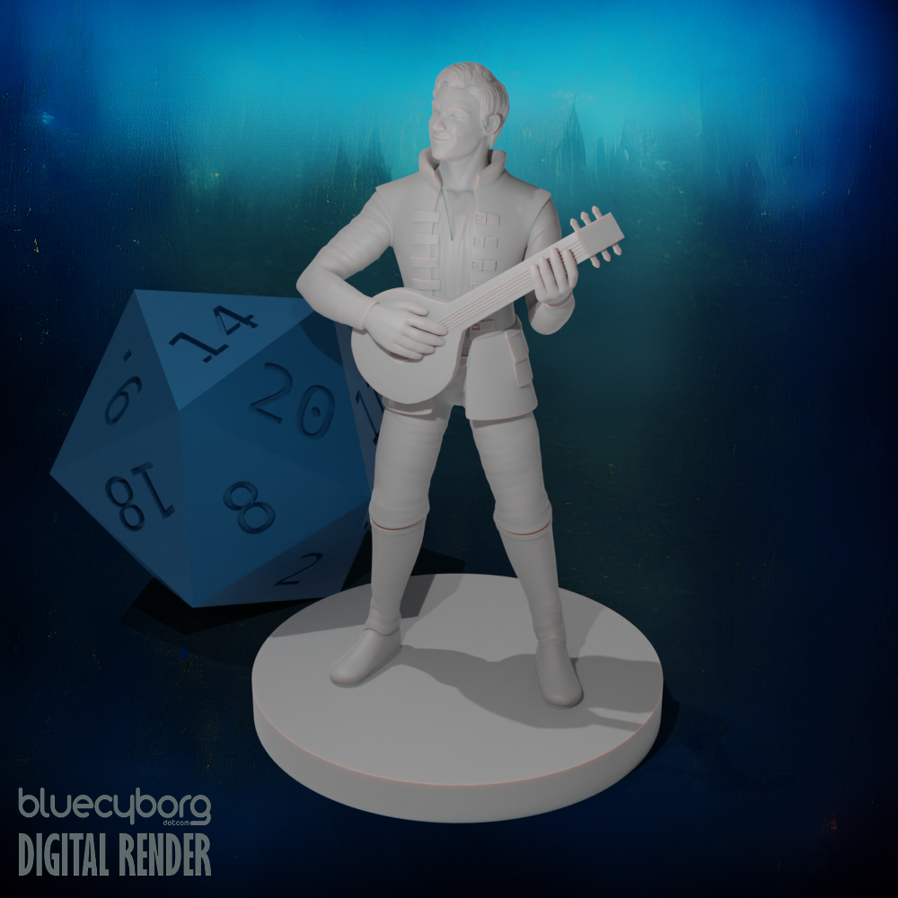 Human Male Bard 1 28mm Scale Miniature