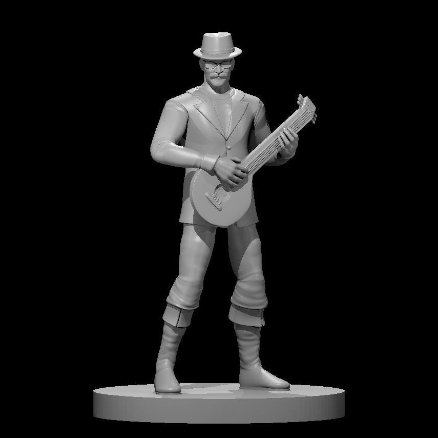 Human Male Bard 2 28mm Scale Miniature