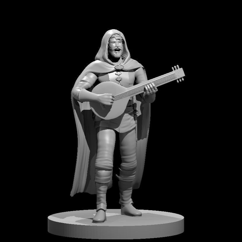 Human Male Bard 3 28mm Scale Miniature