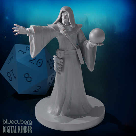 Human Male Diviner Wizard 28mm Scale Miniature