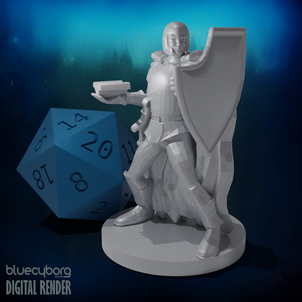 Human Male Eldritch Knight 28mm Scale Miniature