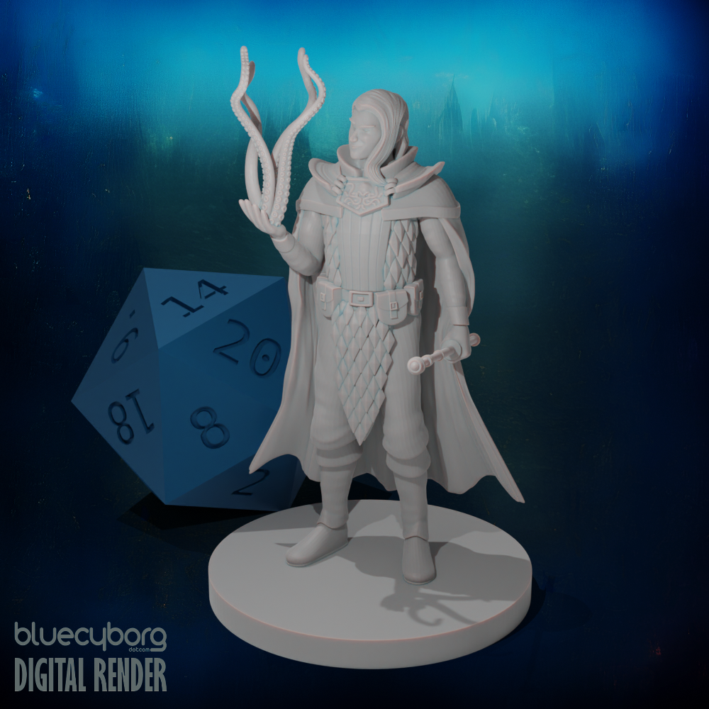 Human Male Eldritch Warlock 28mm Scale Miniature