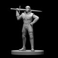 Human Male Fighter 5 28mm Scale Miniature
