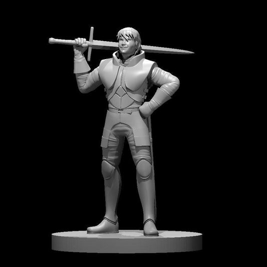 Human Male Fighter 5 28mm Scale Miniature