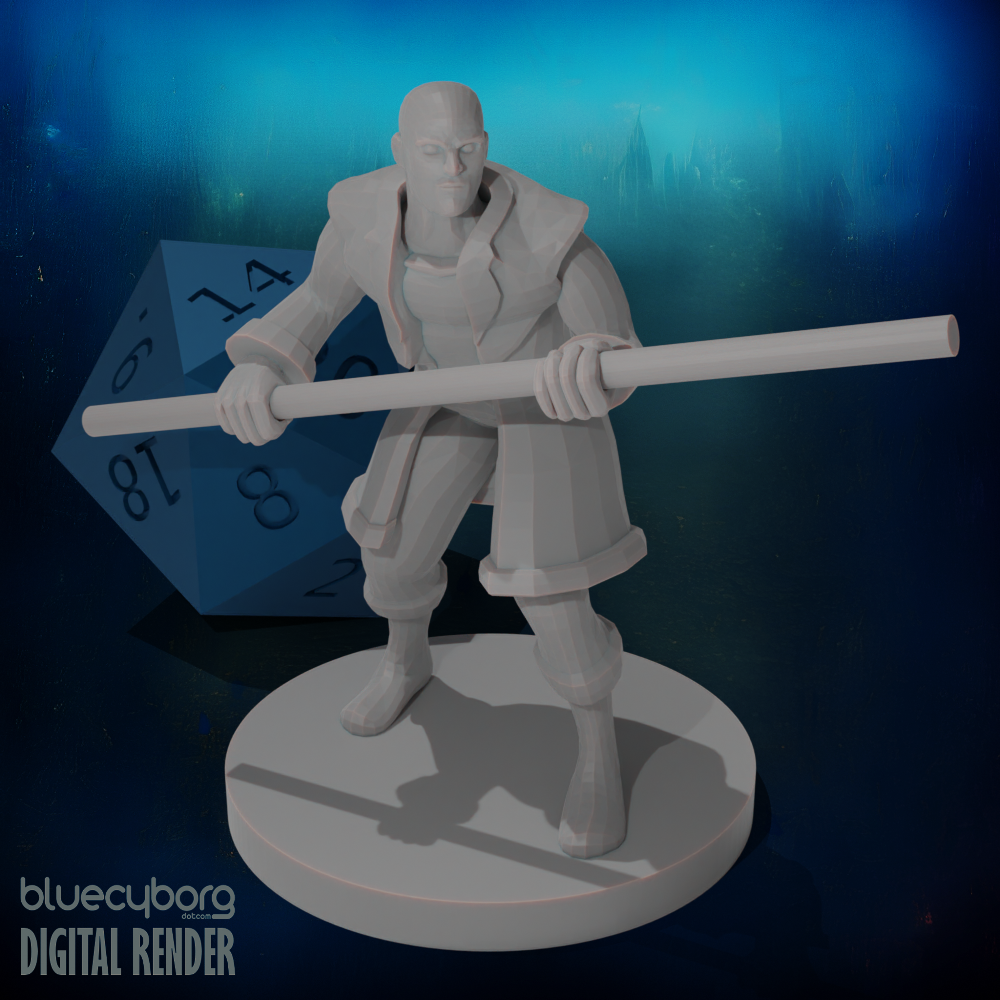 Human Male Monk 5 28mm Scale Miniature