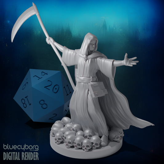 Human Male Necromancer Wizard 28mm Scale Miniature