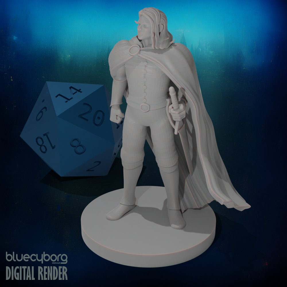 Human Male Paladin 28mm Scale Miniature