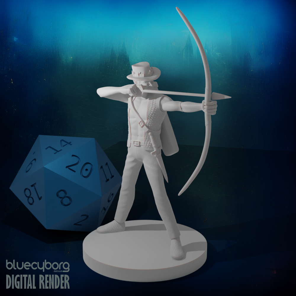 Human Male Ranger 5 28mm Scale Miniature for D&D, Shapeways, Pathfinder ...