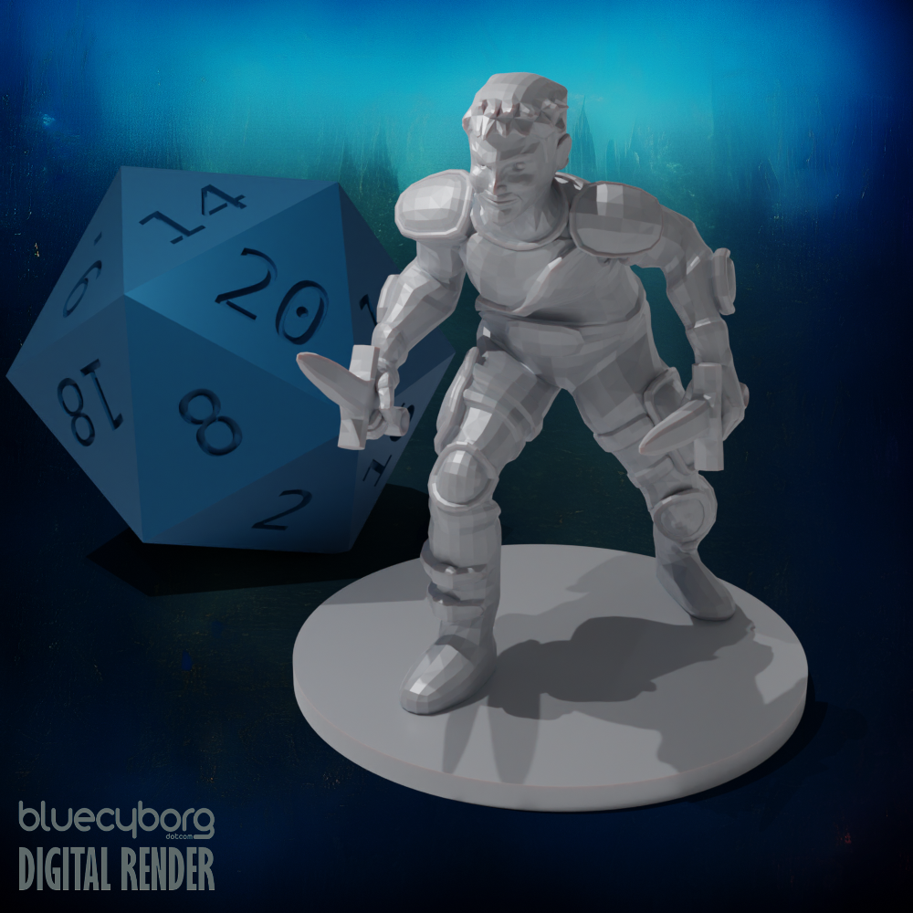 Human Male Rogue 3 28mm Scale Miniature