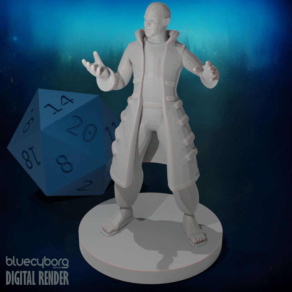 Human Male Sorcerer 2 28mm Scale Miniature