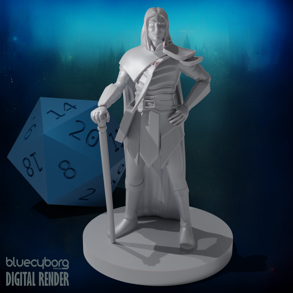 Human Male Transmuter Wizard 28mm Scale Miniature