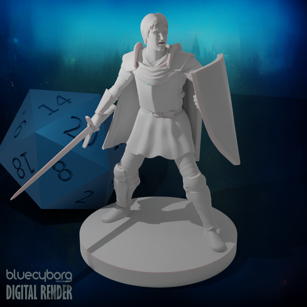 Human Male War Cleric 28mm Scale Miniature