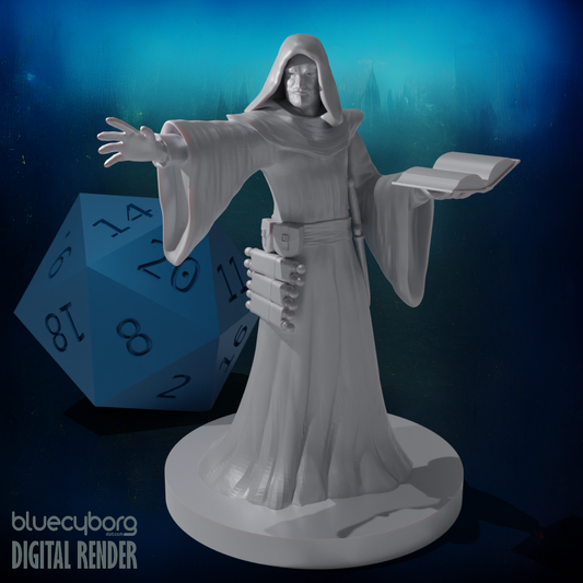 Human Male Wizard 1 28mm Scale Miniature