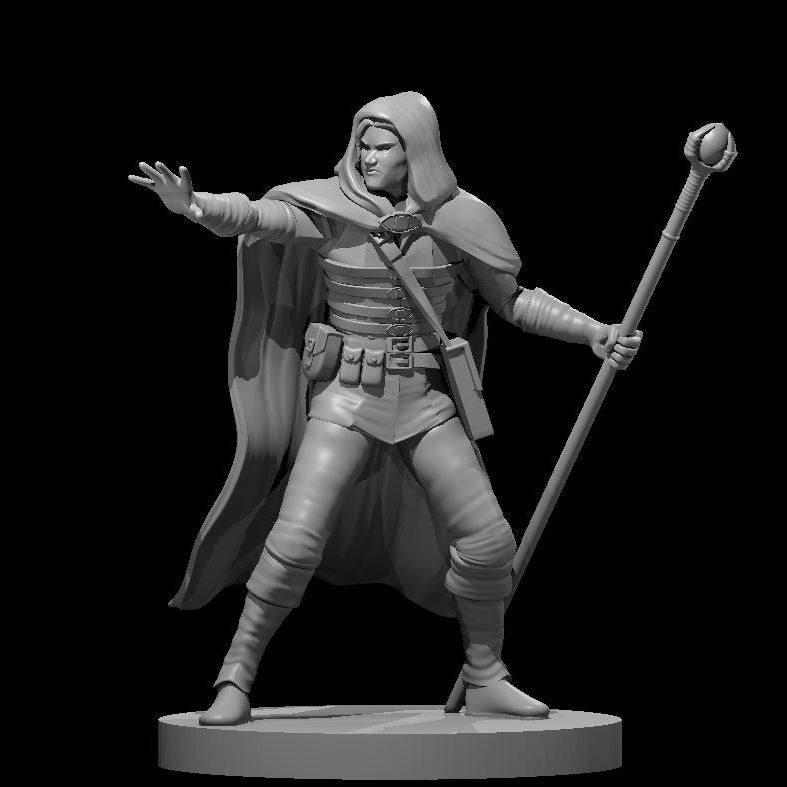 Human Male Wizard 4 28mm Scale Miniature