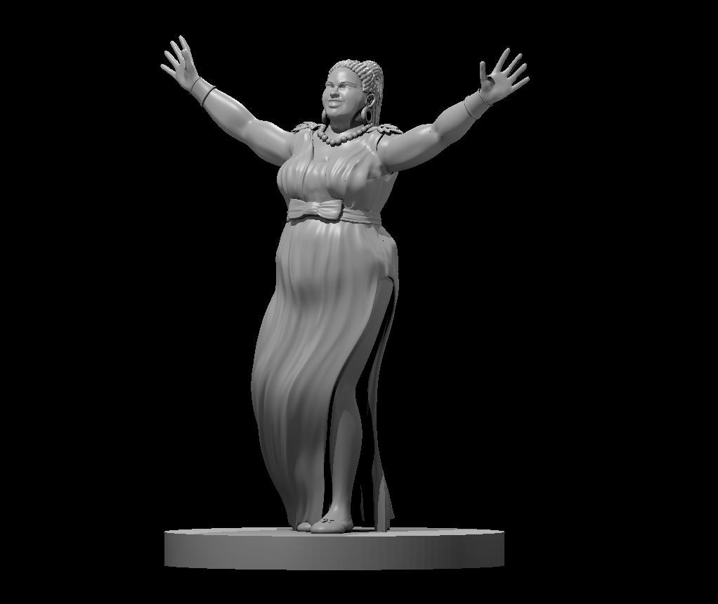 Human Female Bard 2 - 28mm Scale Miniature