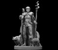 Human Female Druid 7 - 28mm Scale Miniature