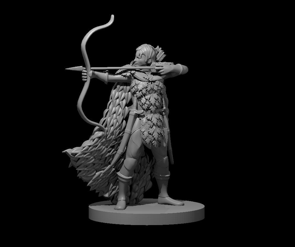 Human Female Ranger 2 - 28mm Scale Miniature