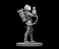 Human Female Underwater Armorer Artificer - 28mm Scale Miniature
