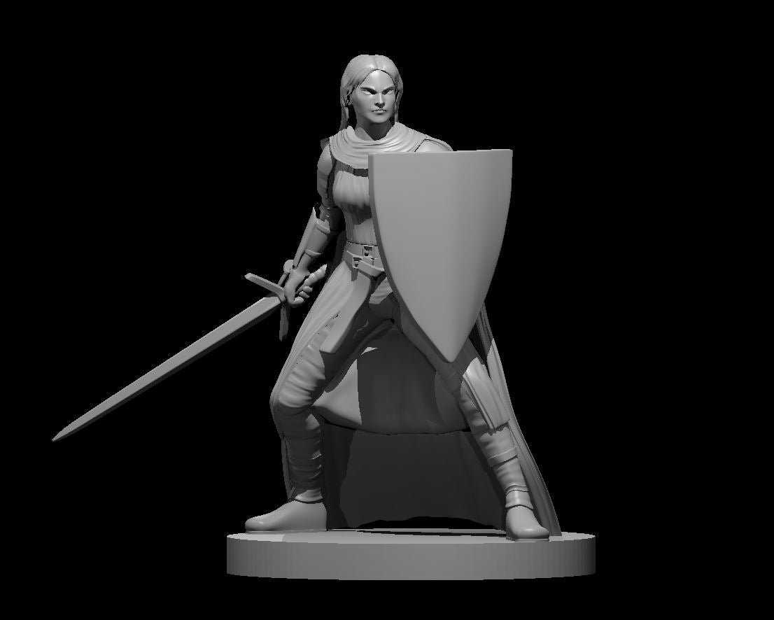 Human Female War Cleric - 28mm Scale Miniature