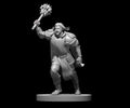 Human Male Cleric Charging - 28mm Scale Miniature