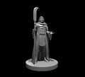 Human Male Magic Cleric with Glaive - 28mm Scale Miniature