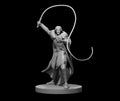 Human Male Whip Fighter - 28mm Scale Miniature