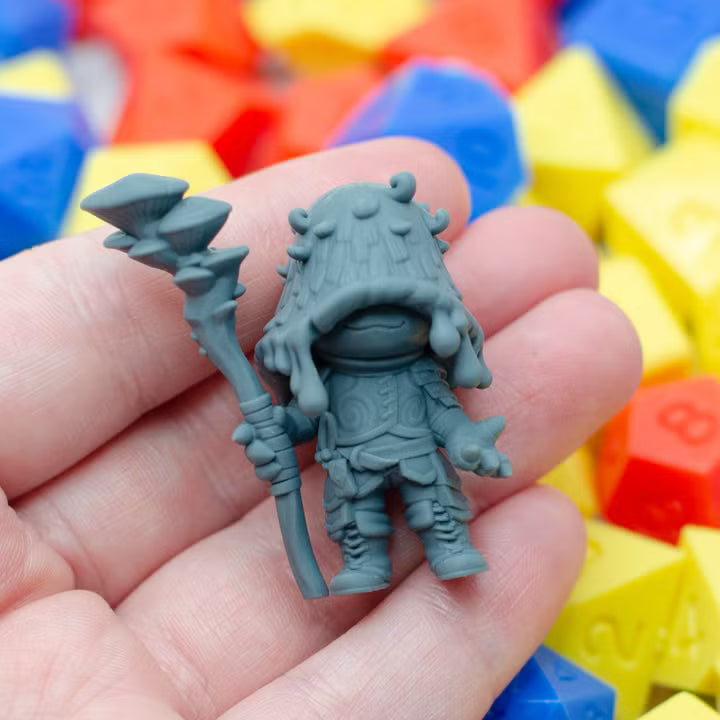 Inky Cap Mushroomfolk by Found Family Adventurecrafts — example miniature; supplied unpainted