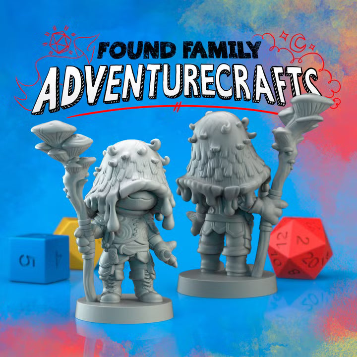 Inky Cap Mushroomfolk by Found Family Adventurecrafts — grey sculpt render