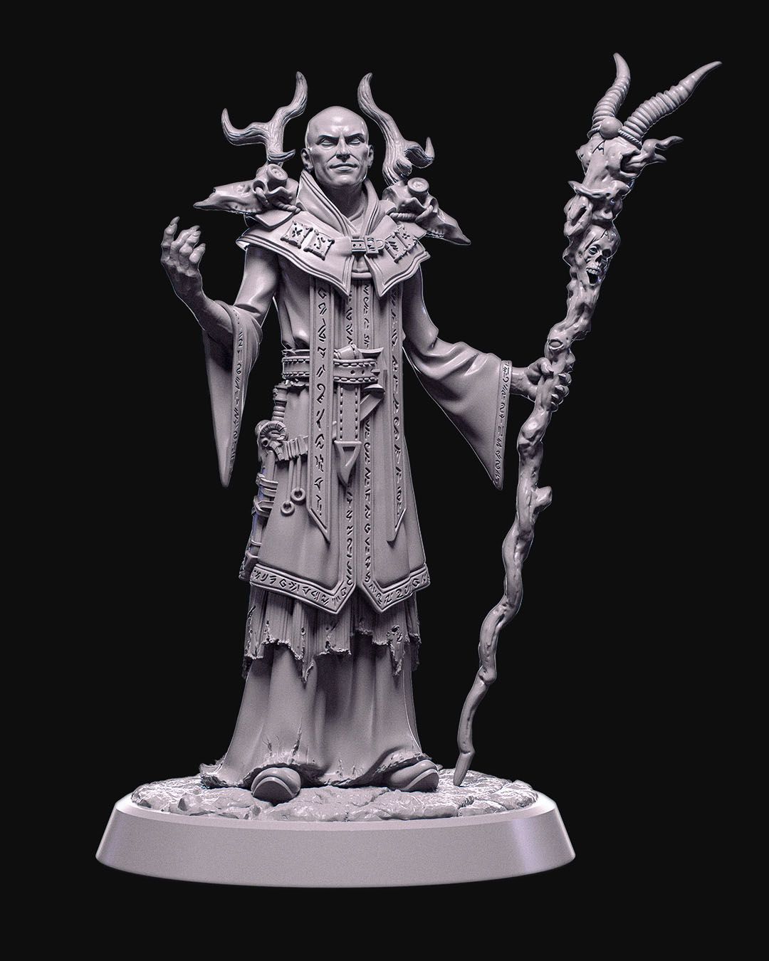 Kalal, Highpriest of Arzan - NPC -  32mm / 75mm Scale Miniature