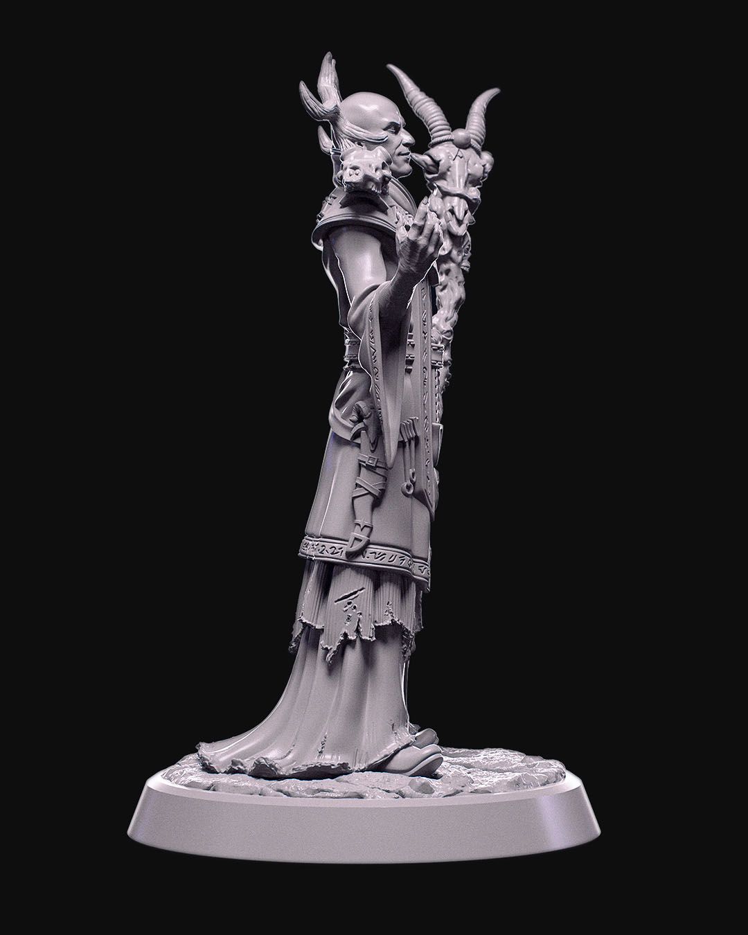 Kalal, Highpriest of Arzan - NPC -  32mm / 75mm Scale Miniature