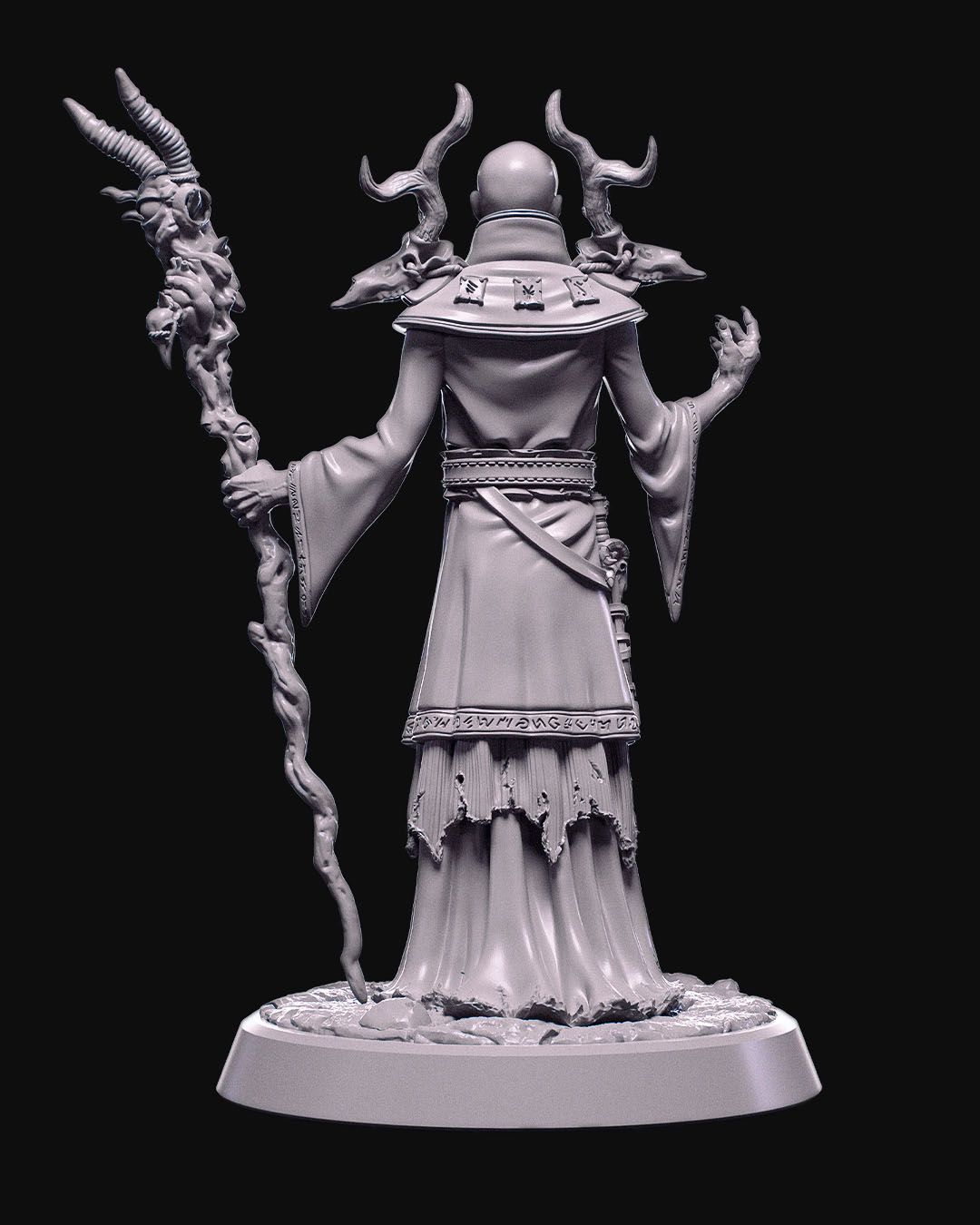 Kalal, Highpriest of Arzan - NPC -  32mm / 75mm Scale Miniature