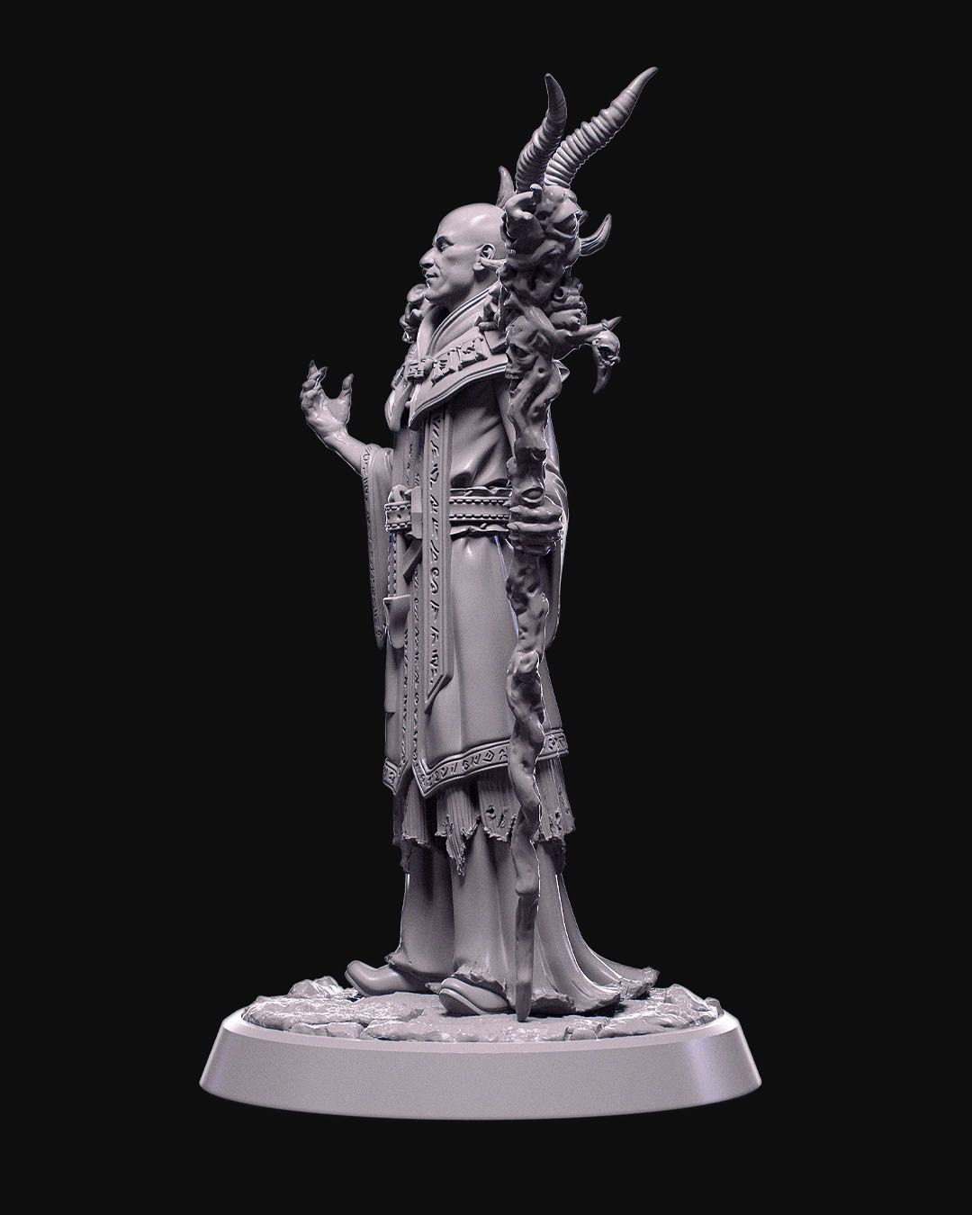Kalal, Highpriest of Arzan - NPC -  32mm / 75mm Scale Miniature