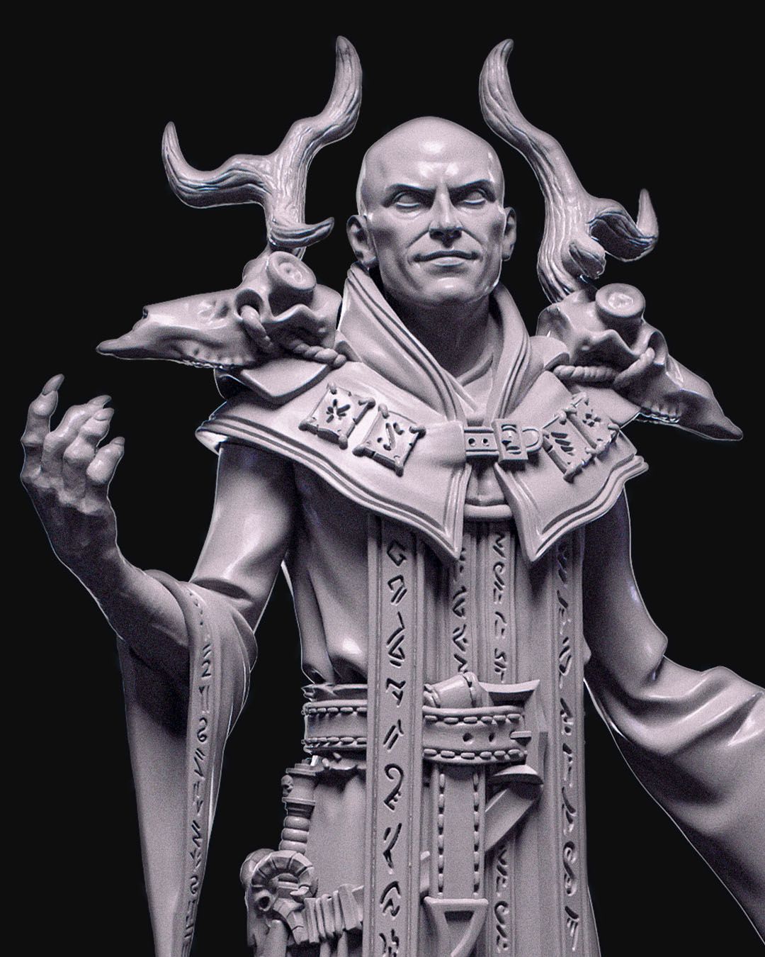 Kalal, Highpriest of Arzan - NPC -  32mm / 75mm Scale Miniature