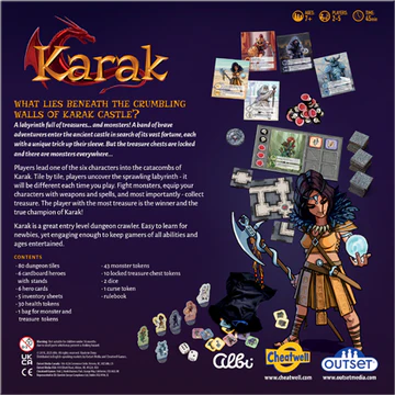 Karak - Fight monsters, Collect treasure! A Tile-laying strategy game