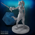 Kitsune Female Swashbuckler Rogue 28mm Scale Miniature