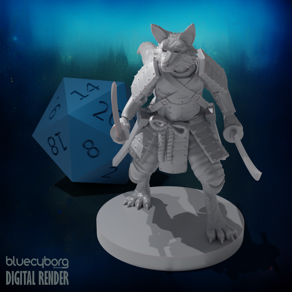 Kitsune Samurai 28mm Scale Miniature