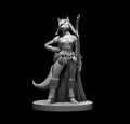 Kitsune Female Druid - 28mm Scale Miniature