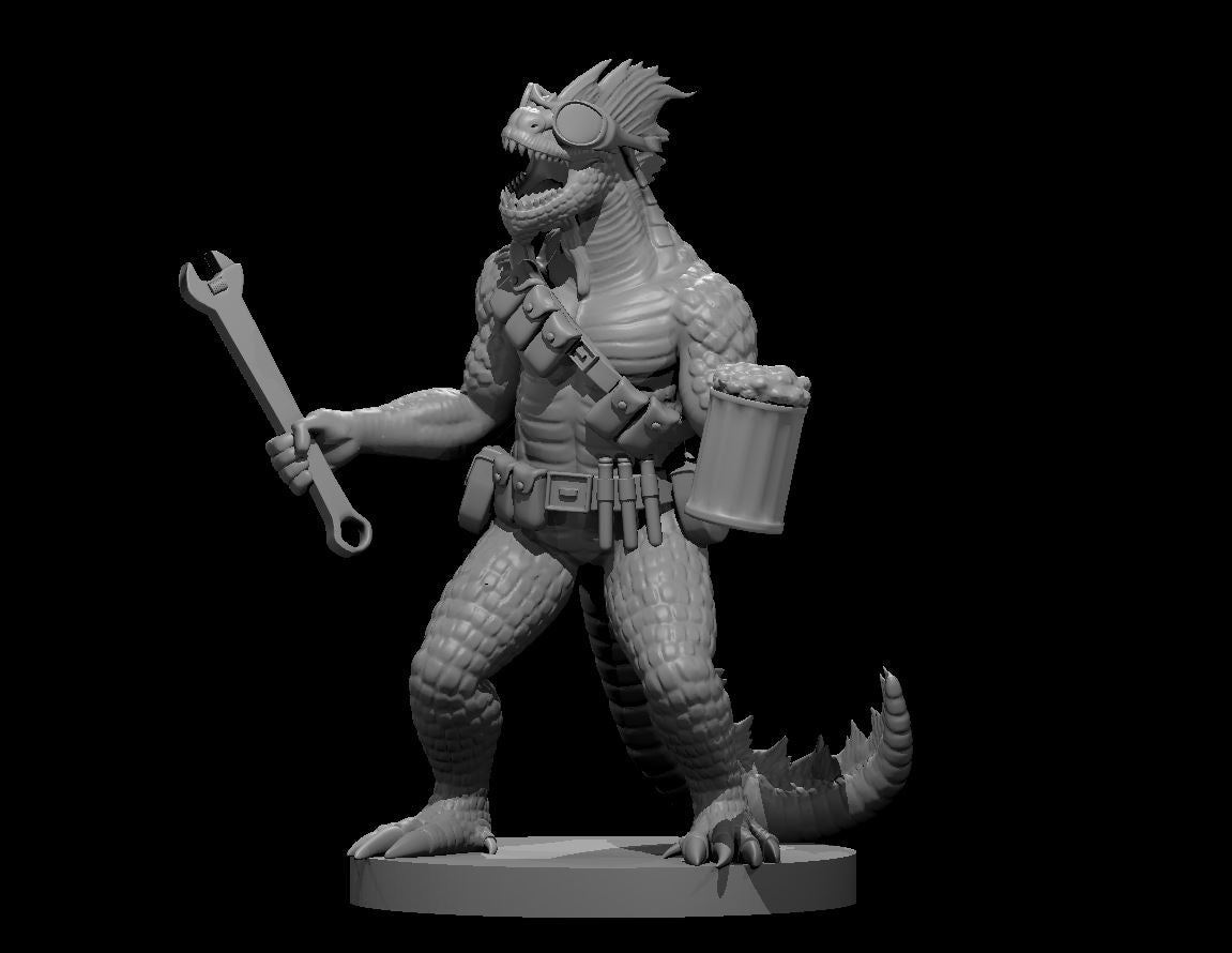 Lizardfolk Artificer 2 28mm Scale Miniature