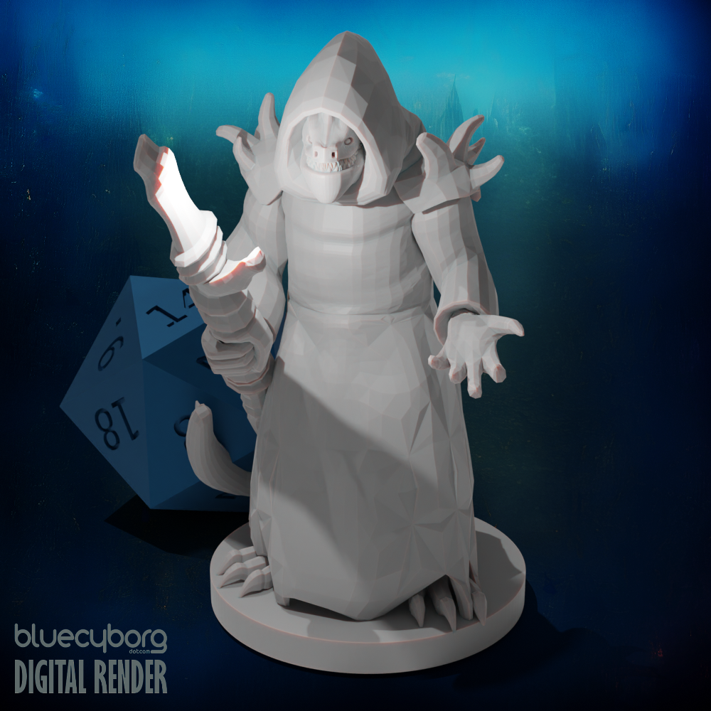 Lizardfolk Druid 28mm Scale Miniature