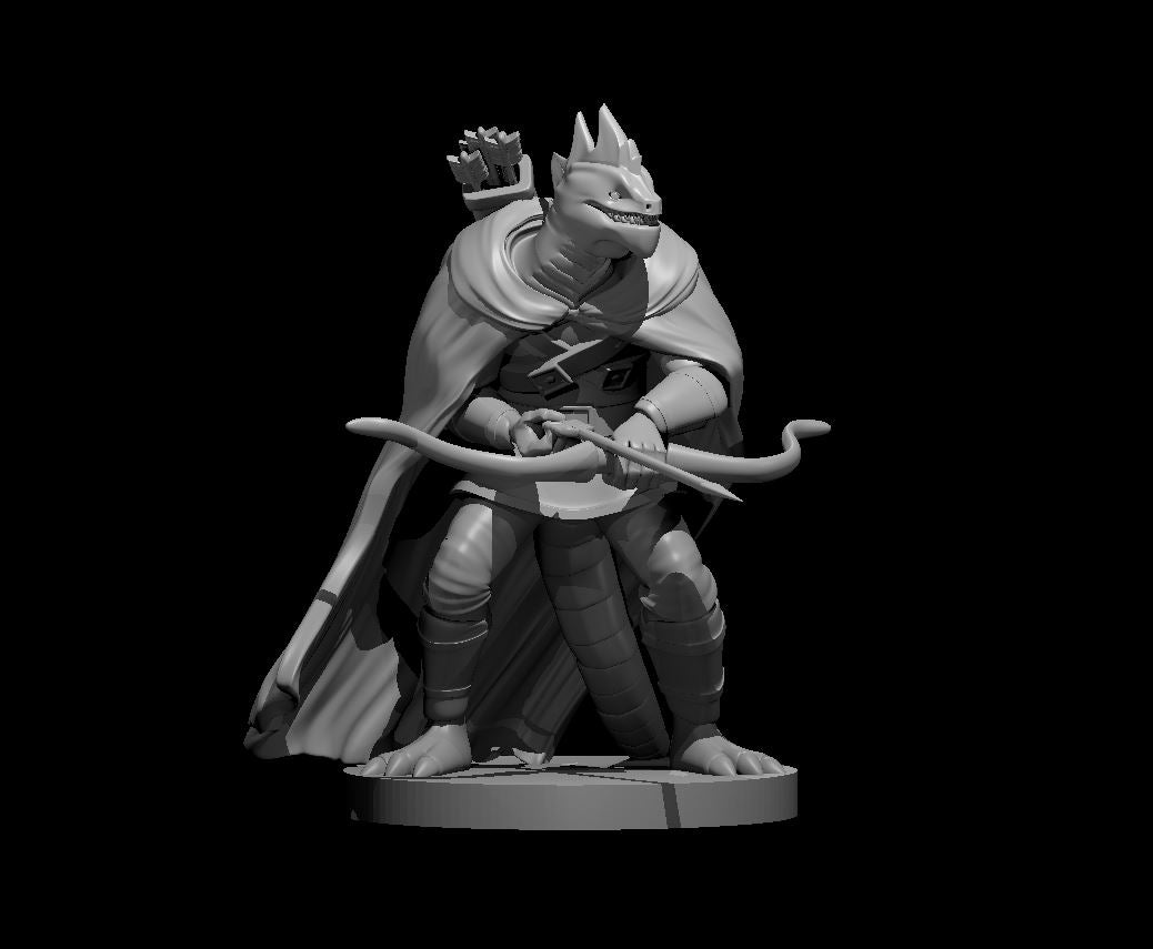 Lizardfolk Arcane Archer - 28mm Scale Miniature