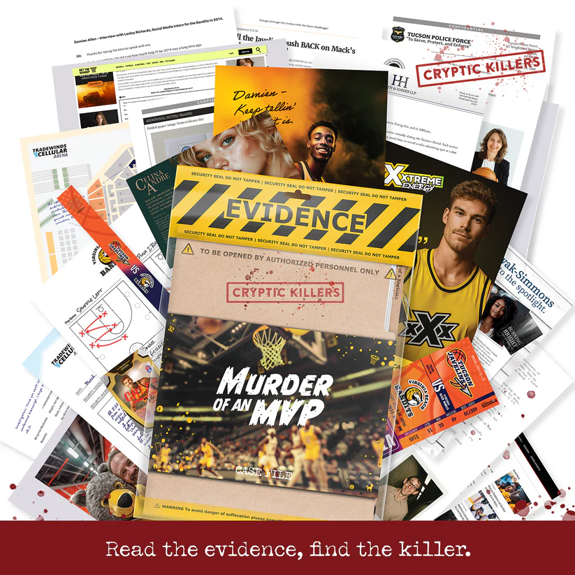Murder of an MVP - Cryptic Killers - Unsolved Murder Mystery Case File Game
